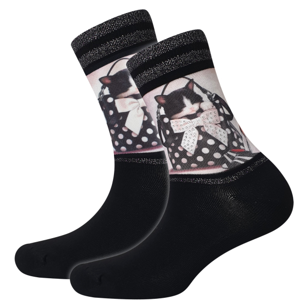 Cool 7 - Damensocken mit Strass - Motiv - C0486